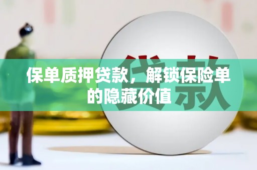 舞阳保单质押贷款，解锁保险单的隐藏价值