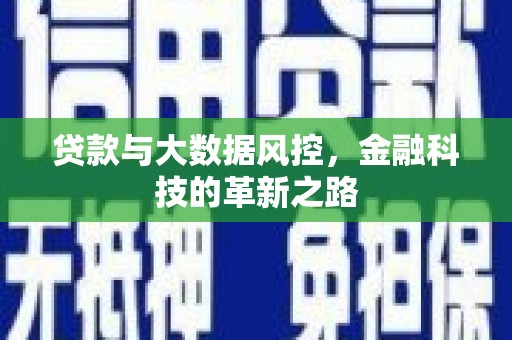 汝南贷款与大数据风控，金融科技的革新之路
