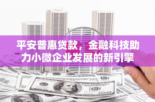 贵溪平安普惠贷款，金融科技助力小微企业发展的新引擎