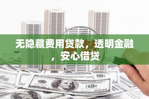 夏邑无隐藏费用贷款，透明金融，安心借贷