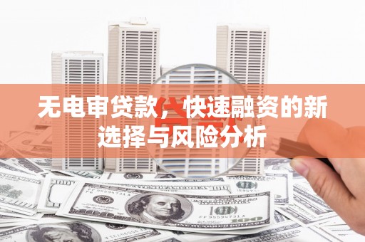 霍山无电审贷款，快速融资的新选择与风险分析
