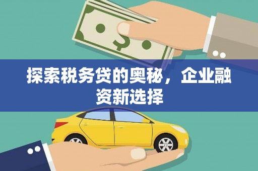 上杭探索税务贷的奥秘，企业融资新选择