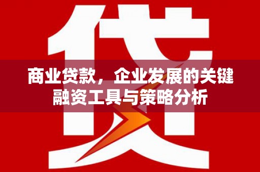 佳冬商业贷款，企业发展的关键融资工具与策略分析