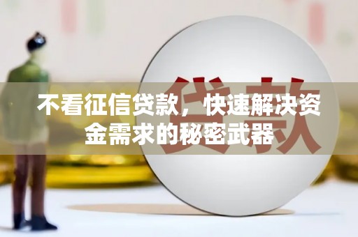 公主岭不看征信贷款，快速解决资金需求的秘密武器