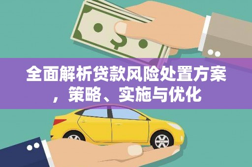 吉水全面解析贷款风险处置方案，策略、实施与优化