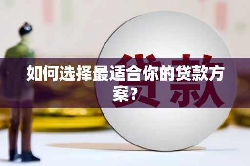 公安如何选择最适合你的贷款方案？